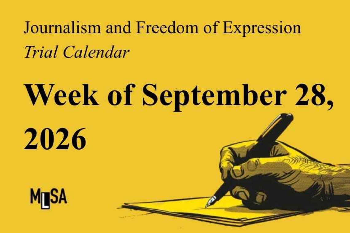 Journalism and freedom of expression bulletin — Week of Sept. 28, 2026